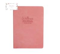 A5 Wellness Journal With Stickers One Day At Time Planner Soft Touch Notebook For Mind Body Balance Reflection Goals Meals Mood Exercise Tracking - 200 Pages (Peach)