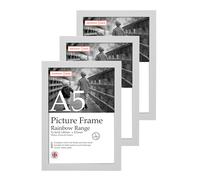 A5 White Picture Frame Set of 3, Perfect for Displaying A5 Picture Gallery Walls, Posters, Photos, Artwork, or Prints, White