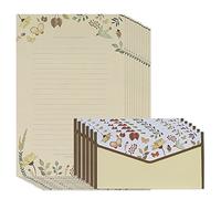 A5 Writing Paper and Envelopes Set for Kids Adults - Lined Letter Paper With Cute Floral Stationary - 60 Sheets and 30 Envelopes for Office Home School