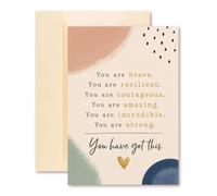 A5 You Have Got This Encouragement Card - You Are Brave, Resilient, Courageous, Amazing, Incredible and Strong - Luxury Inspirational Support Card with Magnolia Envelope