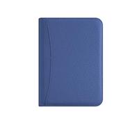 A5 Zipped Calculator Office Book Loose-Leaf Notes Meeting Book -A6 Blue