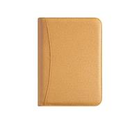 A5 Zipped Calculator Office Book Loose-Leaf Notes Meeting Book -A6 Yellow