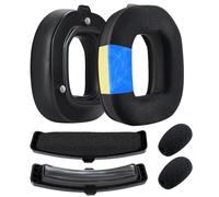 A50 Gen 4 Mod Kit - Ear Pads, Headbands Replacement and Microphone Foam for Logitech G Astro A50 Gen 4 Headset by MMOBIEL - Cooling Gel Ear Pad Cushions - Protein PU and Velour Headband - Black "