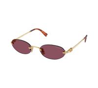 Miu Miu MU A54S 5AK20Y Woman Sunglasses Metal Gold Violet Round Normal