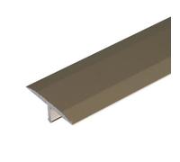 A55 18mm Anodised Aluminium Threshold Trim T Bar Transition Strip For Tiles - Champagne, 1.0M