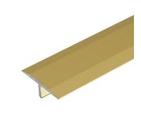 A55 18mm Anodised Aluminium Threshold Trim T Bar Transition Strip For Tiles - Gold, 1.0M