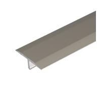 A55 18mm Anodised Aluminium Threshold Trim T Bar Transition Strip For Tiles - Inox, 1.0M
