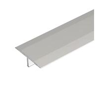 A55 18mm Anodised Aluminium Threshold Trim T Bar Transition Strip for Tiles - Silver, 2.5m
