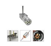 A58-555 DC Turbine Worm Gear electronic starter Shaft Length 51MM/45MM Large Torque electronic starter Reversible DC 12V 24V electronic starter for DIY AUOQKQUT(80RPM,24V Milling Edge51MM)