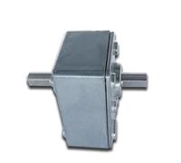 A5840S Metal Worm Gear Dual Shaft Square Right Angle Drive DC Gearbox for R3157 555 3650 42BY DC Motor Reducer(1 ratio 50)
