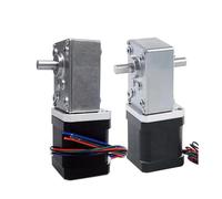 A58SW-42BY Worm Gear 42 Stepper electronic starter NEMA 17 Stepper electronic starter With Turbine Gearbox Step Angle 1.8 DC Reducer electronic starter MQXFCZUX(Double shaft M8 72mm,Gearbox Ratio 290)