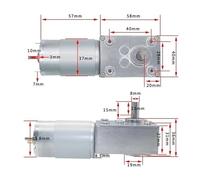 A58SW-555 Geared DC electronic starter Worm Gearbox 12-470RPM 12V-24V High Torque D Shaft Reversed Self-Lock For DIY EKFBQBGW(80RPM,12V Motor and Mount)