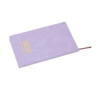 A6 2026 Daily Planner Notebook with PU Leather Cover, Purple | Weekly Organizer for School the Go Planning, Sturdy Binding, Smooth Writing, Lays Flat