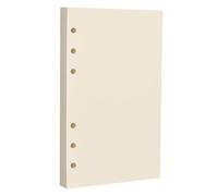 A6 6-Hole Blank Loose-Leaf Paper, Beige - Refill Pages for Standard A6 6-Ring Binder, Journals, Planners -Double-Sided with No Bleed-Through - 80 Sheets