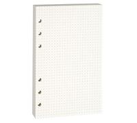 A6 6-Hole Loose-Leaf Paper (80 Sheets, 100GSM, Beige) - Ideal for Note-Taking, Office Work, Journaling, Art Projects, and More - Fits A6 6-Ring Binders,Double-Sided with No Bleed-Through