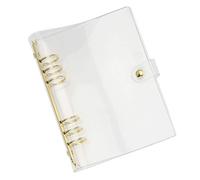 A6 6-Rings Clear Binder Cover, Loose Leaf Round Ring Binder, Transparent PVC Bind Cover, DIY Scrapbook Notebook Protector Refillable Spiral Travel Journal Folder Case, No Pages Included
