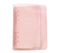 A6/ A5 6-Holes Colorful PP Cover Round Ring Binder Personal Organizer for Loose Leaf Sheet Refill Notebook/DIY Scrapbooking (Cameo Pink, A6 Mini Set)