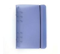 A6/ A5 6-Holes Colorful PP Cover Round Ring Binder Personal Organizer for Loose Leaf Sheet Refill Notebook/DIY Scrapbooking (Blue, A6 Mini Set)