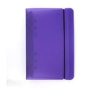 A6/ A5 6-Holes Colorful PP Cover Round Ring Binder Personal Organizer for Loose Leaf Sheet Refill Notebook/DIY Scrapbooking (Purple, A5 Mini Set)