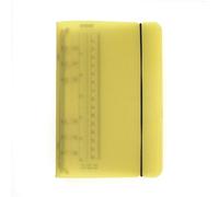 A6/ A5 6-Holes Colorful PP Cover Round Ring Binder Personal Organizer for Loose Leaf Sheet Refill Notebook/DIY Scrapbooking (Yellow, A6 Mini Set)