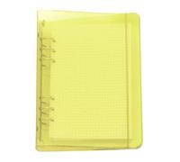 A6/ A5 6-Holes Colorful PP Cover Round Ring Binder Personal Organizer for Loose Leaf Sheet Refill Notebook/DIY Scrapbooking (Sunny Lime, A5 Mini Set)