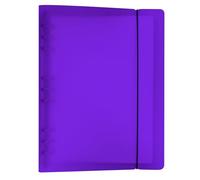 A6/ A5 6-Holes Colorful PP Cover Round Ring View Binder File Folder for Loose Leaf Sheet Protectors(Purple,B5 9 Holes Mini Set)