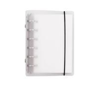 A6/ A5 6-Holes Colorful PP Cover Round Ring View Binder File Folder for Loose Leaf Sheet Protectors(White,A7 6 Holes Mini Set)