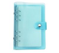 A6 A5 6-Holes Colorful PVC Cover Round Ring View Binder with Snap Button Closure File Folder (Blue Radiance, A6 Mini Set)