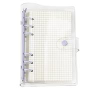 A6 A5 6-Holes Colorful PVC Cover Round Ring View Binder with Snap Button Closure File Folder (Orchid Bouquet, A6 Mini Set)