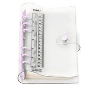 A6 A5 6-Holes Colorful PVC Cover Round Ring View Binder with Snap Button Closure File Folder (Orchid Bouquet, A6 Combo)