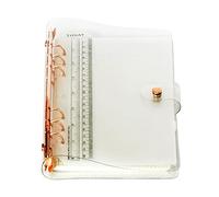 A6 A5 6-Holes Colorful PVC Cover Round Ring View Binder with Snap Button Closure File Folder (Rose Gold, A5 Combo)