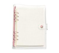 A6 A5 6-Holes Colorful PVC Cover Round Ring View Binder with Snap Button Closure File Folder (Sugar Coral, A5 mini Set)