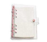 A6 A5 6-Holes Colorful PVC Cover Round Ring View Binder with Snap Button Closure File Folder (Sugar Coral, A6 mini Set)