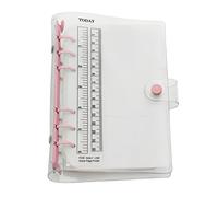 A6 A5 6-Holes Colorful PVC Cover Round Ring View Binder with Snap Button Closure File Folder (Sugar Coral, A6 Combo)