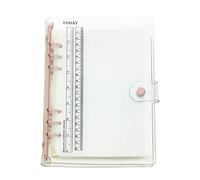 A6 A5 6-Holes Colorful PVC Cover Round Ring View Binder with Snap Button Closure File Folder (Sugar Coral, A5 Combo)