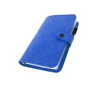 A6/ A5 6-Holes Felt Cover Round Ring View Binder File Folder for Loose Leaf Sheet Protectors/Binder Cover Protector, Cobalt Blue, A6 Combo