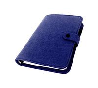 A6/ A5 6-Holes Felt Cover Round Ring View Binder File Folder for Loose Leaf Sheet Protectors/Binder Cover Protector, Napoleon Blue, A5 Combo