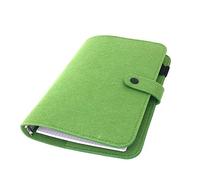 A6/ A5 6-Holes Felt Cover Round Ring View Binder File Folder for Loose Leaf Sheet Protectors/Binder Cover Protector, Deep Olive Green, A5 mini Set