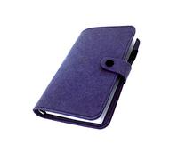 A6/ A5 6-Holes Felt Cover Round Ring View Binder File Folder for Loose Leaf Sheet Protectors/Binder Cover Protector, Napoleon Blue, A6 mini Set