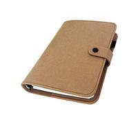 A6/ A5 6-Holes Felt Cover Round Ring View Binder File Folder for Loose Leaf Sheet Protectors/Binder Cover Protector, Brick Brown, A5 mini Set