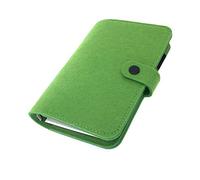 A6/ A5 6-Holes Felt Cover Round Ring View Binder File Folder for Loose Leaf Sheet Protectors/Binder Cover Protector, Deep Olive Green, A6 mini Set