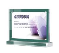A6 Acrylic Sign Holder,Horizontal Menu Holder With Acrylic Base,Double Sided Display Stand,for Restaurants,Offices,Cafes And Shops,100x150mm