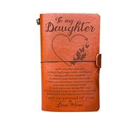 A6 Advanced Diary Notebook, Birthday Gifts for Dad Mom from Daughter Son, to Dad Mom Leather Journal Presents, 100 Sheets Notebook Travel Journal Diary, Christmas Father's Day Birthday Gifts(Type3)