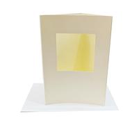 A6 Aperture Card Blanks and Envelopes (Ivory, Square Aperture)