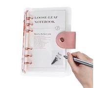 A6 Binder, Clear 6 Ring Binder Planner, Yearly Notepad for Health Mental Habit Task Exercise Home Cleaning Birthday Vacation Party Travel Study Workout