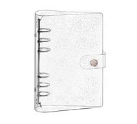 A6 Binder Cover, Clear Soft PVC 6 Hole Ring Binder Refillable Paper Binder Waterproof Loose Leaf Notebook Folder Personal Planner Binder Cover for Diary, Office, Home, School