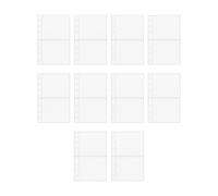 A6 Binder Inserts - 10.6x16.5cm PP Top Loading Pages | 10 Pieces 6-Ring Planner Refill | Card Organizers, Cash, Stickers, Trading, Notes, Students, Teachers, Writers, Journal, Scrapbook, Planner