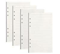 A6 Blank Refill Paper, Filofax Personal Planner Insert, 6 Hole Punched Loose Leaf Paper, Notebook Refill Pages, Ivory Colour, 100gsm Thick Refillable Paper, Writing Journal 90 Sheets