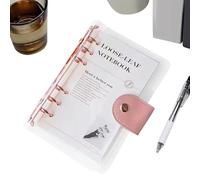 A6 Budget Binder | Transparent 6 Ring A6 Planner | Yearly Notepad for Health Mental Habit Task Exercise Home Cleaning Birthday Vacation Party Travel Study Workout