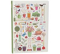 A6 Casebound Notebook - Gardening Design - 120 Pages - Ruled & Silk Ribbon - Size - 148mm x 105mm